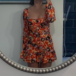 Free People Floral Mini Dress